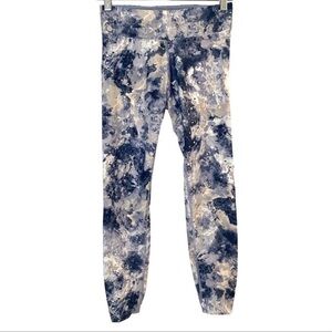 Calvin Klein Blue and Gray Leggings with Elastic Waistband